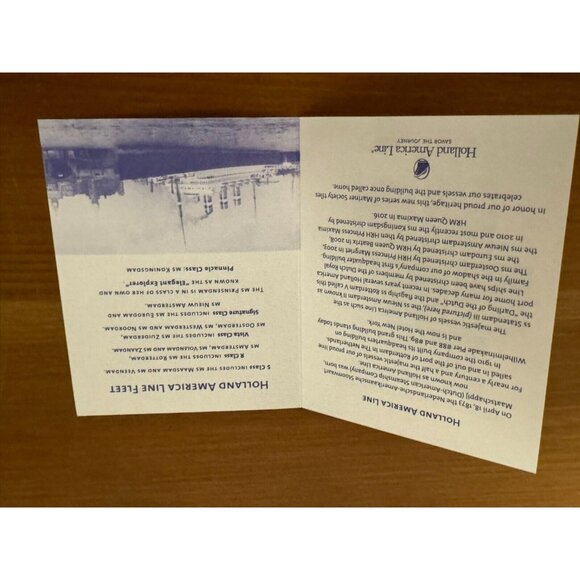 2 Holland America Cruise Line Delft Blue Volendam-Zaandam 4"X4" coasters NEW NIP - Picture 3 of 4